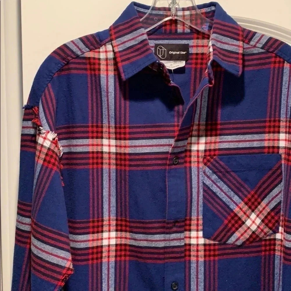 Original Use Flannel Shirt Lapis Blue Men’s Sz S New - Picture 15 of 15
